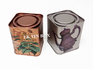 Personalised Langdon Square Tin Box  For Herbal Tea Metal Storage