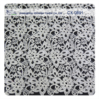 Ivory Reapted Floral Embroidered Lingerie Lace Fabric , Eco Friendly Dyeing
