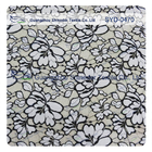 Two Tone Cotton Nylon Lace Fabric Flower Fabric For Women Garment