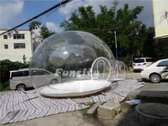 4.5M diameter 0.8MM PVC and 0.9MM PVC Tarpaulin white zipper crystal inflatable Bubble Tent
