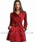 Women's jacket Classic Fashion long Double-breasted Trench Coat With Belt