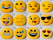 Emoji Emoticon Yellow Round Cushions And Pillows Stuffed Plush Toy