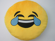 Emoji Emoticon Yellow Round Cushions And Pillows Stuffed Plush Toy