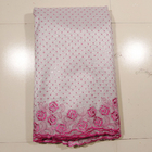 Pink Embroidery Bridal Lace Fabrics , 4 - 5kgs Weight