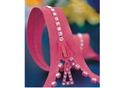 Pink 5# Single split Diamond Zipper With Close End For Bra , Dress , Garment