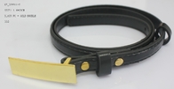 Black PU cloth belt for women / 1.4cm ladies waist belt , shinny gold nickle Buckle
