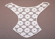White Custom Hand Made Cotton Embroidery Crochet Lace Collar Trims for Apparels