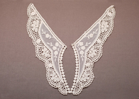 White OEM Handmade 100 Cotton Peter Pan Crochet Lace Collar Motif for Clothes