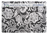 Eco-Friendly Embroidered Lace Fabric , Nylon Lace Cotton Fabric CY-CX0010