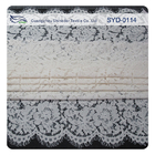 White Corded Bridal Lace Fabric For Wedding , Embroidery Lace Fabric