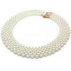 Elegant Removable vintage women beaded collar multi strand pearl necklaces for brides 
