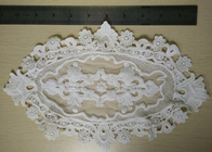 Big Size White Lace Trims / Flower Water Soluble Lace Eco - Friendly