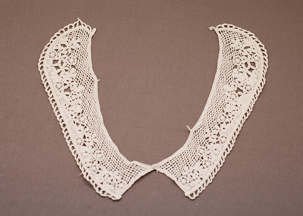 Lace Handmade White 100 Cotton Peter Pan Crochet Collar Motif for Dresses