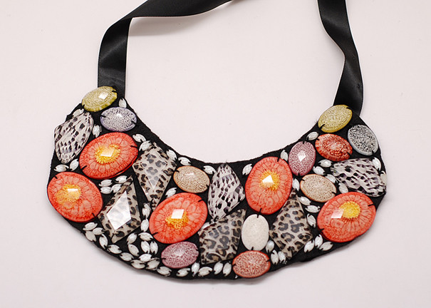 Big Resin stones handmade necklace Jewelry, Beaded Handcrafted Necklaces (NL-958)