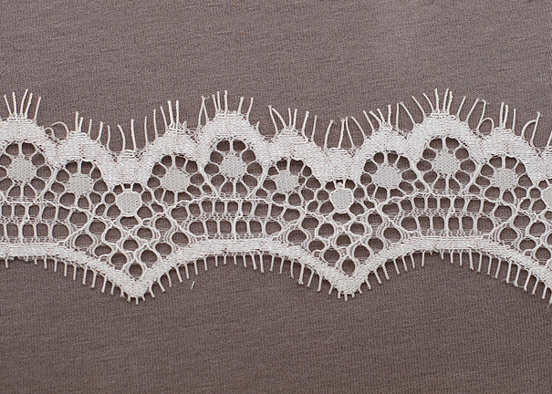 Crochet Dress OEM 100 White Cotton Scalloped Eyelash Lace Trim for Women
