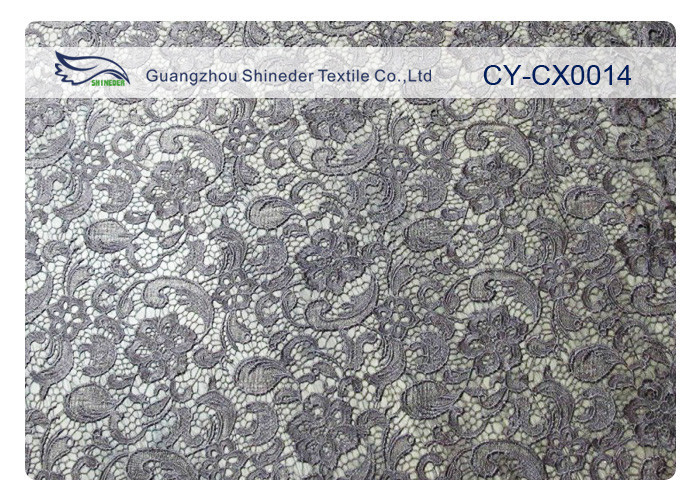 High Tenacity Embroidered Lace Fabric For Garment Trimming CY-CX0014