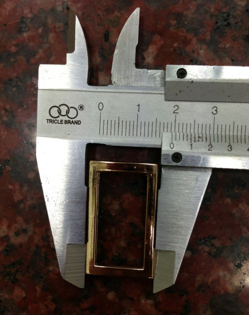 Metal bar metal trim for garment and belt 1.9cm X 3.2cm Fashion