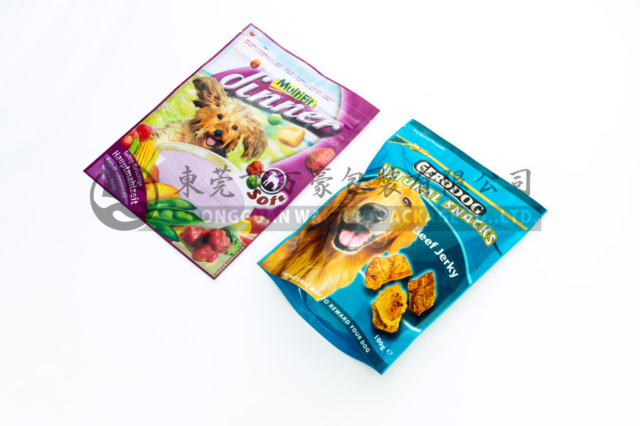 Custom Reclosable Ziplock Stand Up Pouch Bags , Standing Dog Food Bag With Zipper