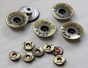 Brass Matt / Aluminium Custom Clothing Buttons Round For Jeans
