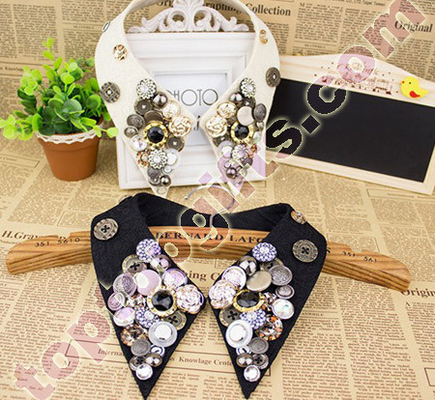 2013 new beaded collar crystal stylish neckline