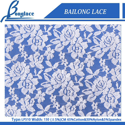 Nylon & Cotton & Spandex Lace Fabric for garments