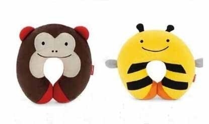 Monkey / HoneyBee Child Car Seat Cushion Baby Neck Pillow Customized