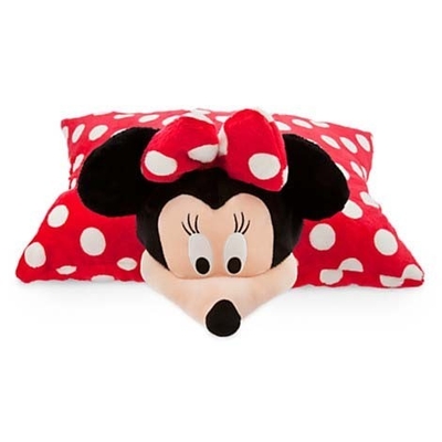 Red Lovely Disney Minnie Mouse Toddler Pillow With Plush Minnie Head