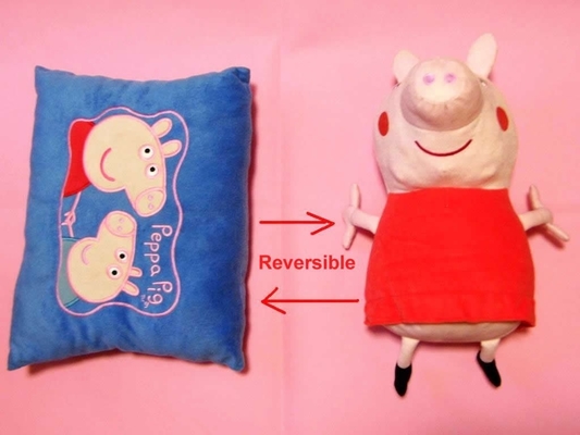 Fashion Reversible Peppa Pig Plush Toy Cushions And Pillows For Bedding