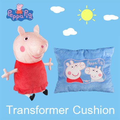 Fashion Reversible Peppa Pig Plush Toy Cushions And Pillows For Bedding