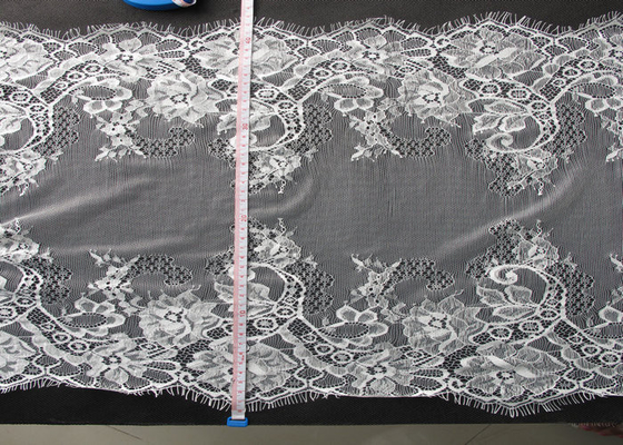 Fashion White Dress Eyelash Lace Trim With 43cm Width CY-HB3211