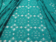 Beautiful Green Cotton Nylon Lace Fabric Mesh Eco friendly CE SGS SYD-0008
