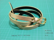 Colorful PU Belts For fashion style Women cloth , plating buckle silver belt