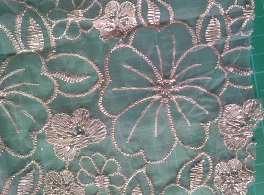 Polyester embroidered Lace Fabric