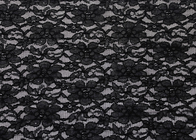 Black Black Jacquard Nylon spandex Embroidered Women Dress Lace Trim Fabric