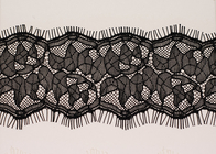 Lady OEM Black Wave Crochet Cotton Eyelash Lace Trim for Fabric