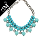 Blue elegant &amp; unique fashion design beaded handcrafted necklaces for women (JNL0136 )