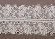 Wide Embroidered OEM Crochet White Cotton Wave Eyelash Lace Trim