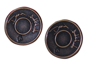 Oil Painting Zamak Custom Clothing Buttons Zinc Alloy , Flat / 3D