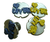 Zinc Alloy Custom Clothing Buttons Eco freindly With Rubber