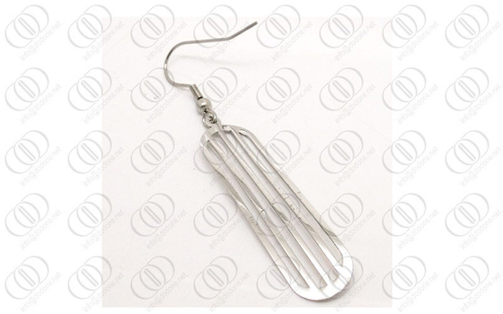 Full Polished Stainless Steel Lines Big Fashion Earrings for Women