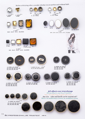 OEM ABS pearl buttons / acrylic rhinestone buttons for garment accessories