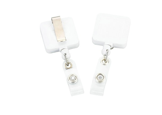 Black, customized color Square Retractable ID Badge Reels / Credit card, Key ring yo yo 30222