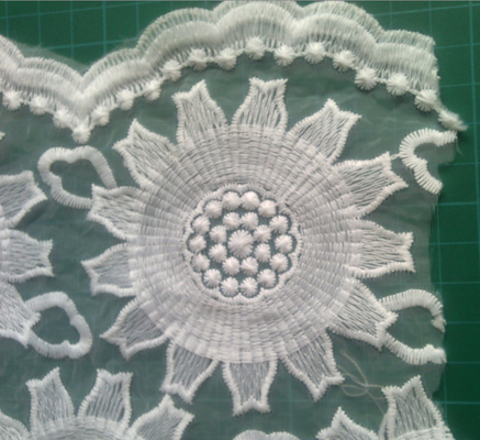 80cm organza Embroidered Lace Fabric Cotton for wedding dresses