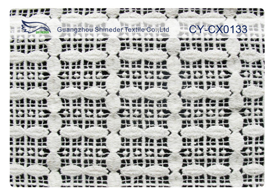 120cm Width Embroidered Lace Fabric , Fancy Lace Fabric CY-CX0133