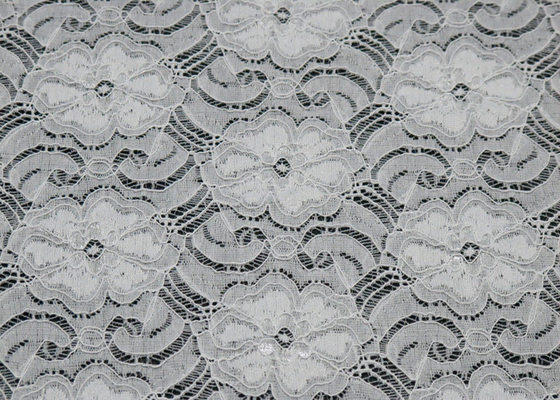 Nylon Spandex Elastic Lace Fabric