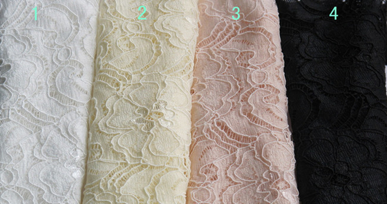 Nylon Spandex Elastic Lace Fabric