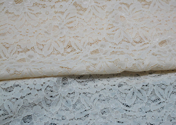 White Elastic Lace Fabric For Upholstery
