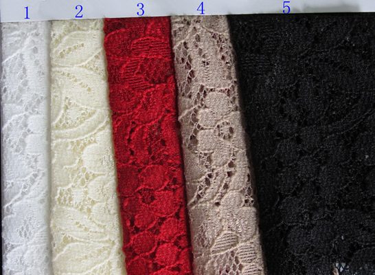 White Elastic Lace Fabric For Upholstery