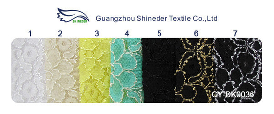 Eyelash Elastic Lace Fabric White / Flower Allover Lace Fabric CY-DK0036