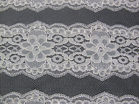 Eyelash Elastic Lace Fabric White / Flower Allover Lace Fabric CY-DK0036